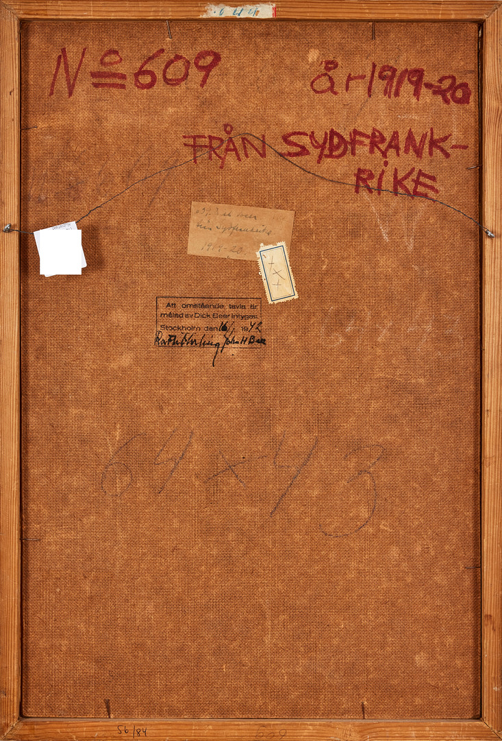 DICK BEER (1893–1938). Kubistiskt landskap, Sydfrankrike.