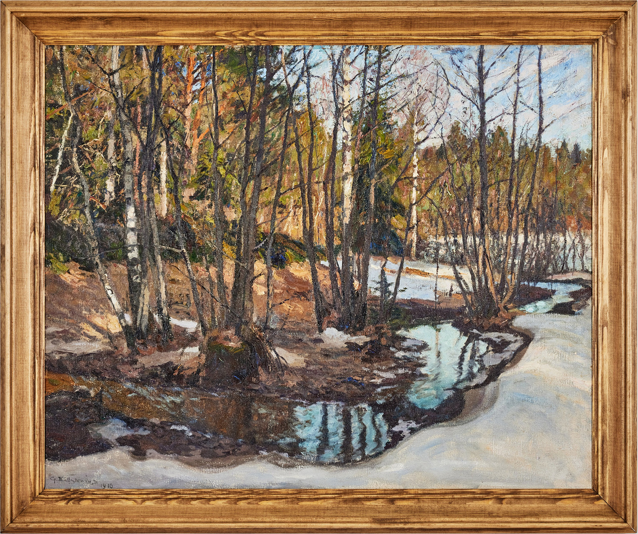 GOTTFRID KALLSTENIUS. ”Vårdag vid bäcken