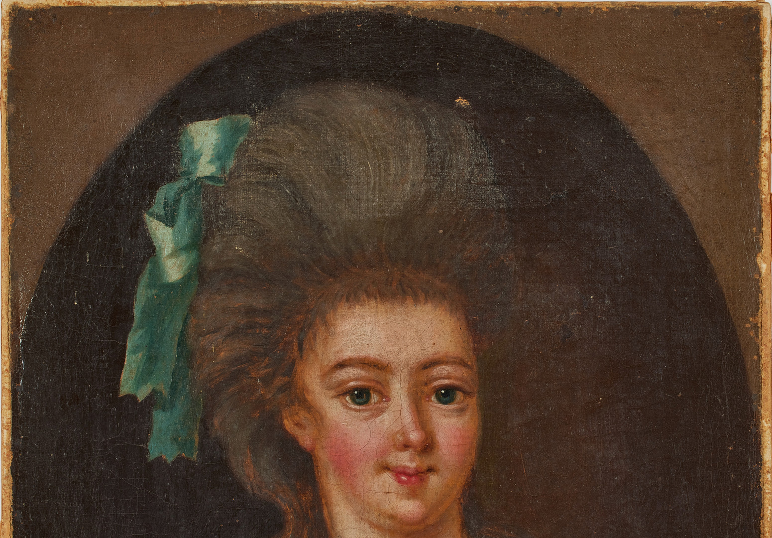 OIDENTIFIERAD KONSTNÄR. 1700-talets tredje kvartal, porträtt av kvinna.