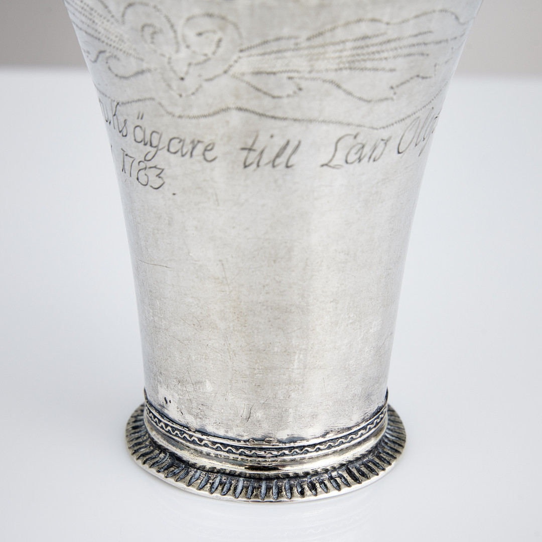 ANDERS BRANDT. Belöningsbägare, silver, Norrköping 1783.