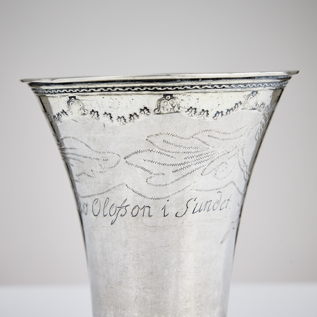 ANDERS BRANDT. Belöningsbägare, silver, Norrköping 1783.