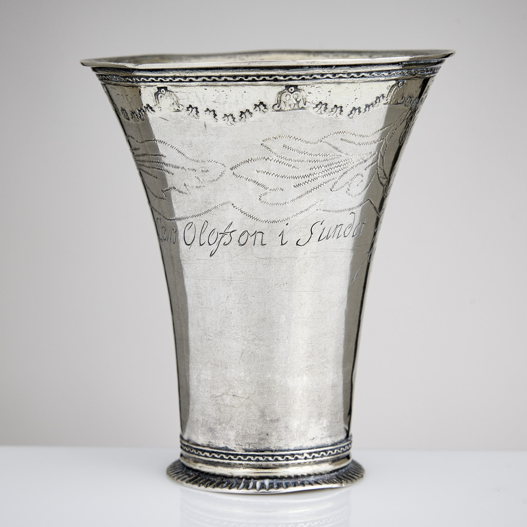 ANDERS BRANDT. Belöningsbägare, silver, Norrköping 1783.