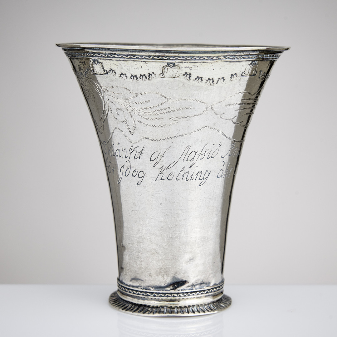 ANDERS BRANDT. Belöningsbägare, silver, Norrköping 1783.
