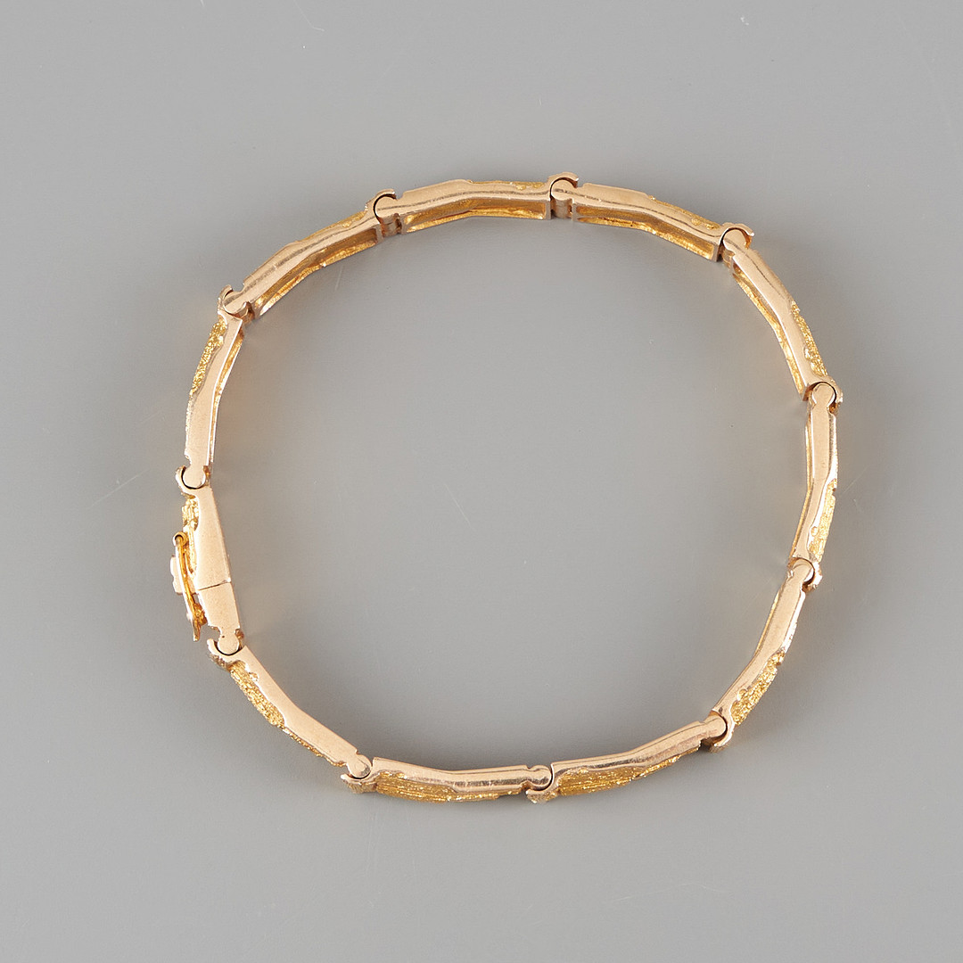BJÖRN WECKSTRÖM. ARMBAND, Kaskad, 14K guld. Lapponia 1971.