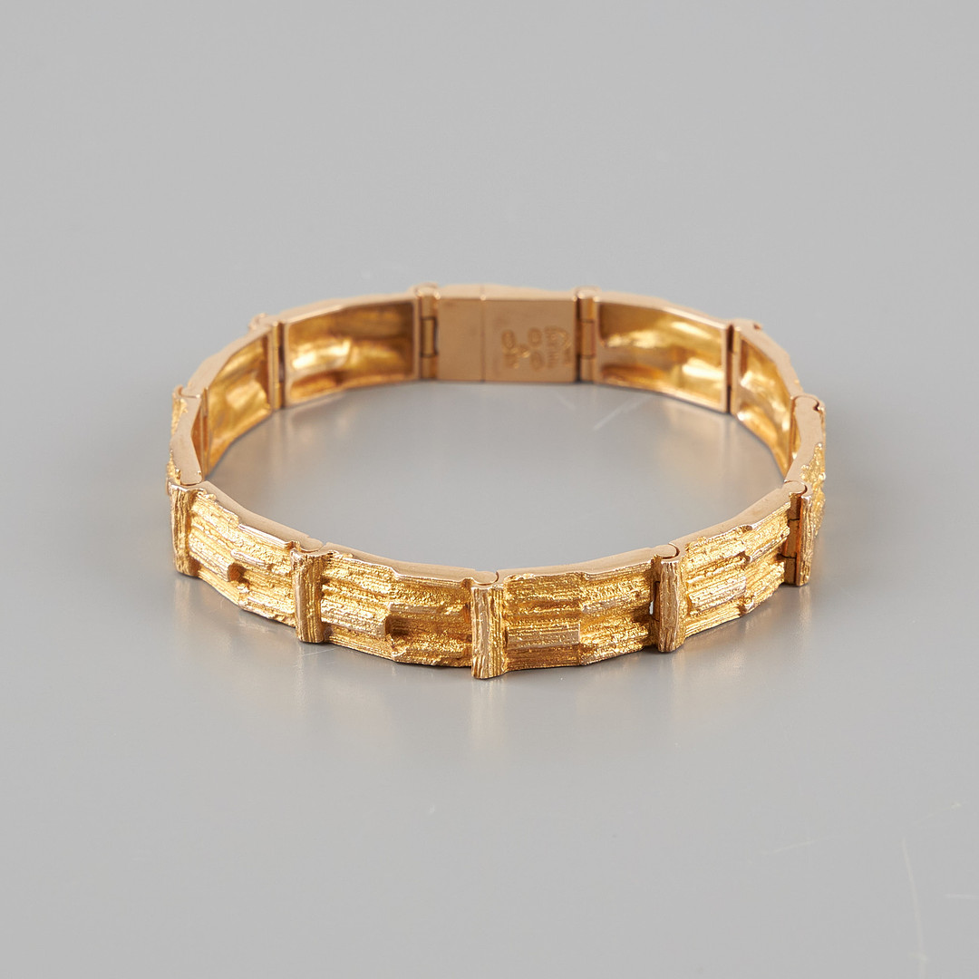 BJÖRN WECKSTRÖM. ARMBAND, Kaskad, 14K guld. Lapponia 1971.