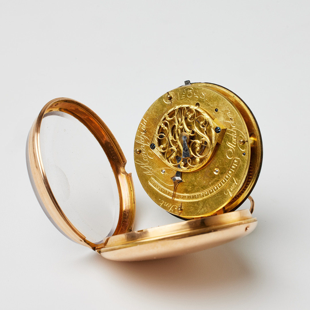 FICKUR, Joachim Hovenschiöld, Stockholm, (1767-1800), 18 k guld, nyckeldragare, ca 1789.