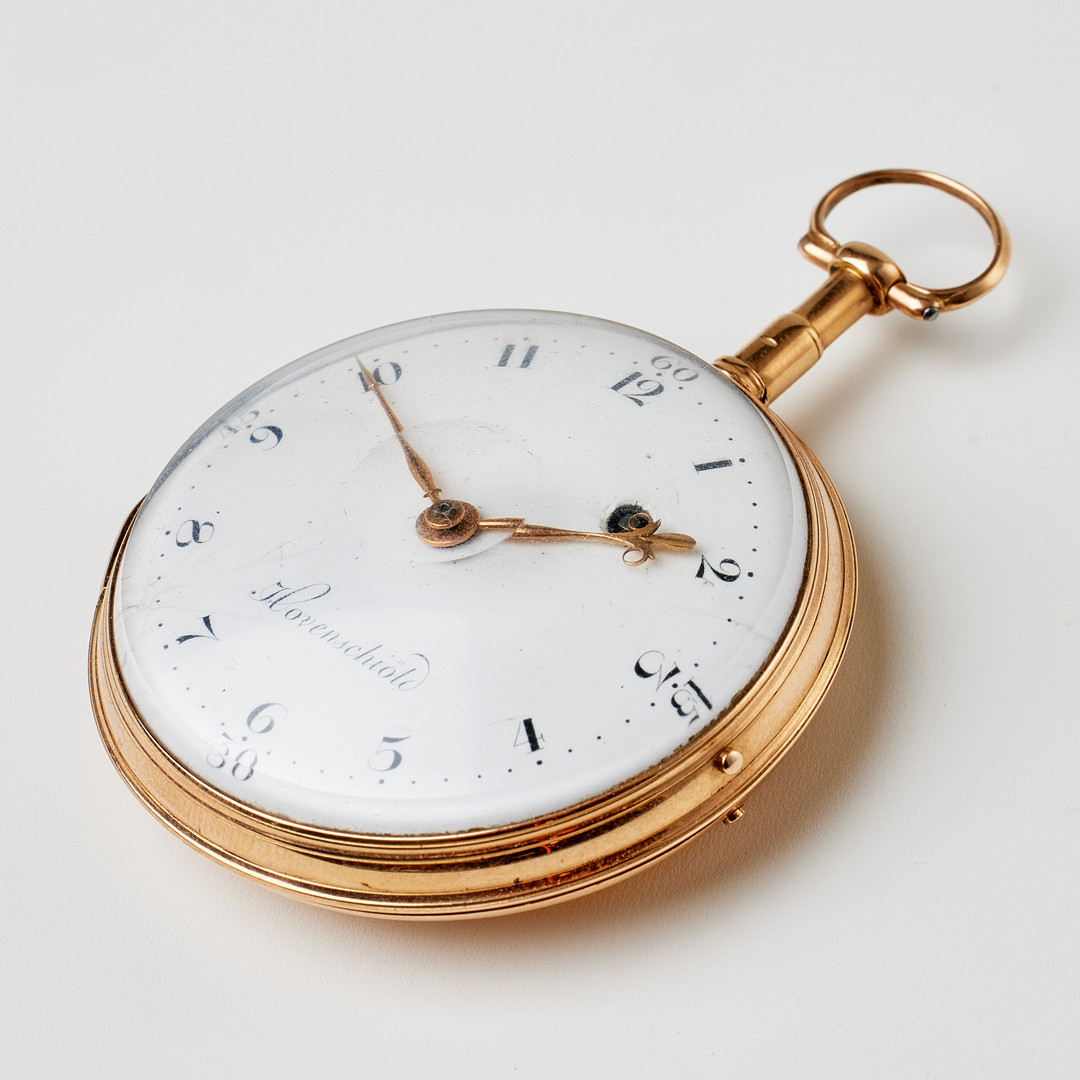 FICKUR, Joachim Hovenschiöld, Stockholm, (1767-1800), 18 k guld, nyckeldragare, ca 1789.
