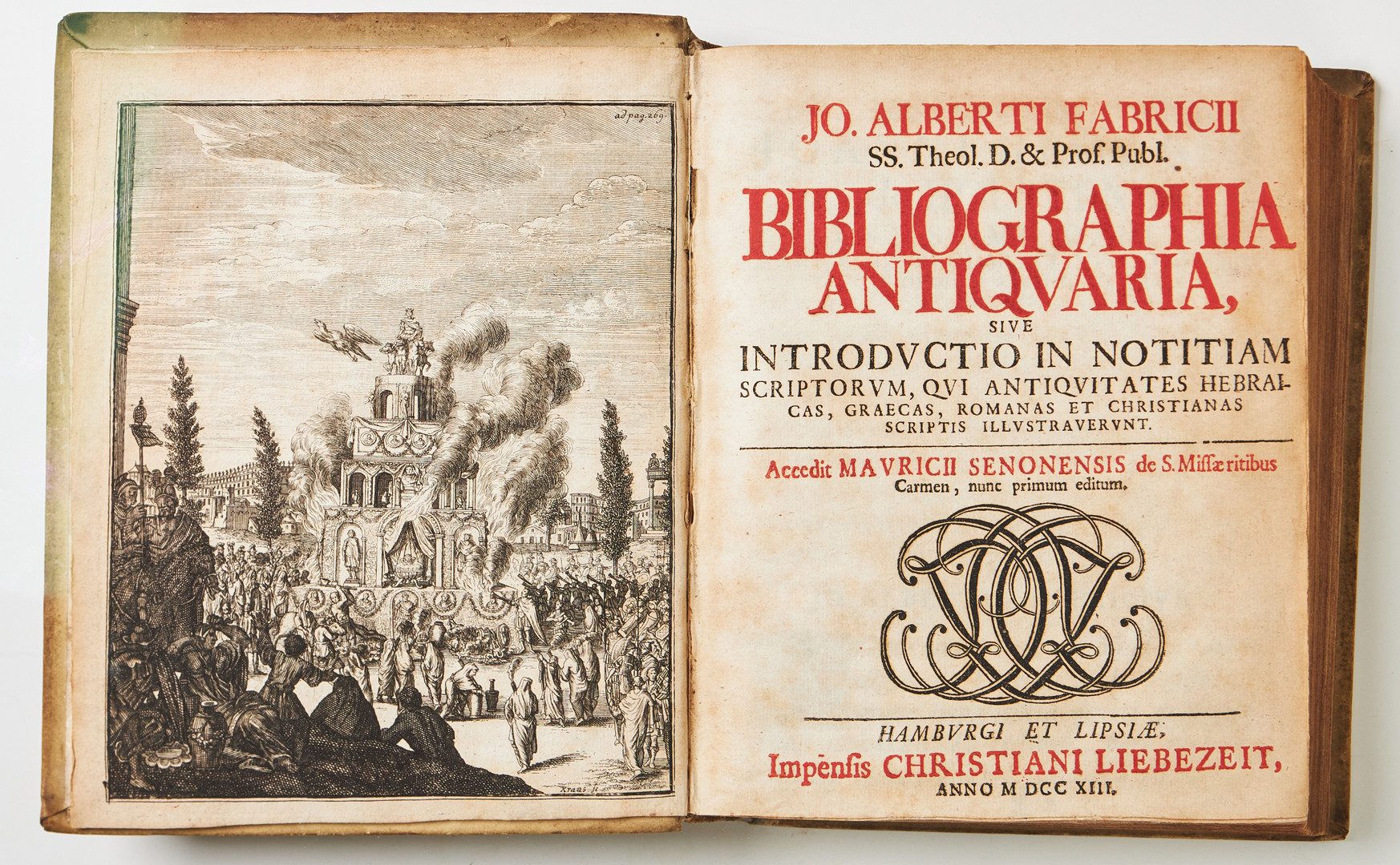 FABRICIUS'S RARE BIBLIOGRAPHY OF ANTIQUE STUDIES, 1713.