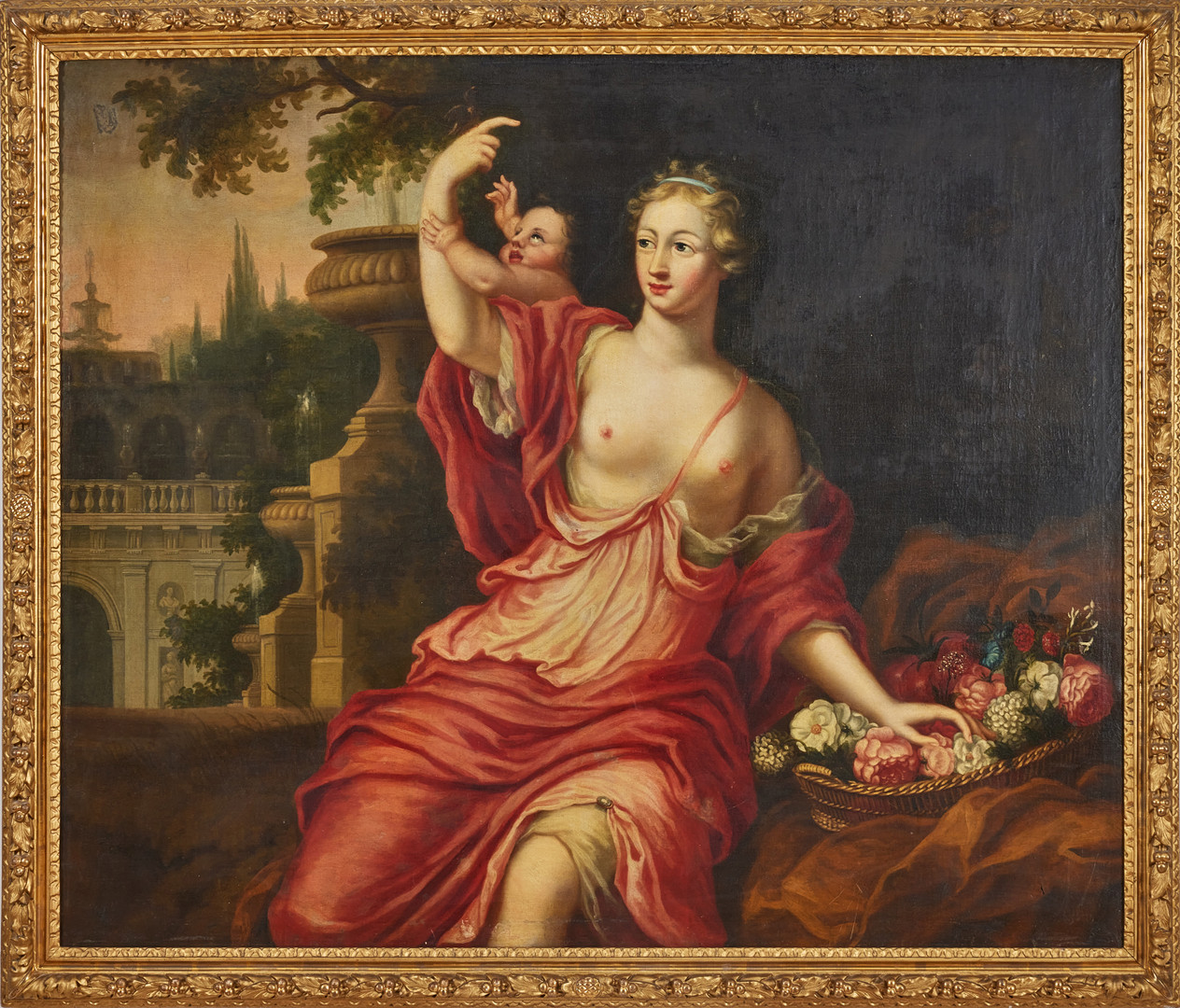 ANNA MARIA EHRENSTRAHL (1666-1729). Allegori över Våren, signerad och daterad Anna Maria Ehrenstrahl 1687.