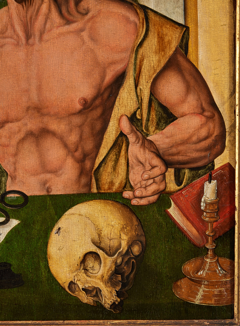 JOOS VAN CLEVE. hans efterföljare, flamländsk skola, 1500-talets mitt, Hieronymus.