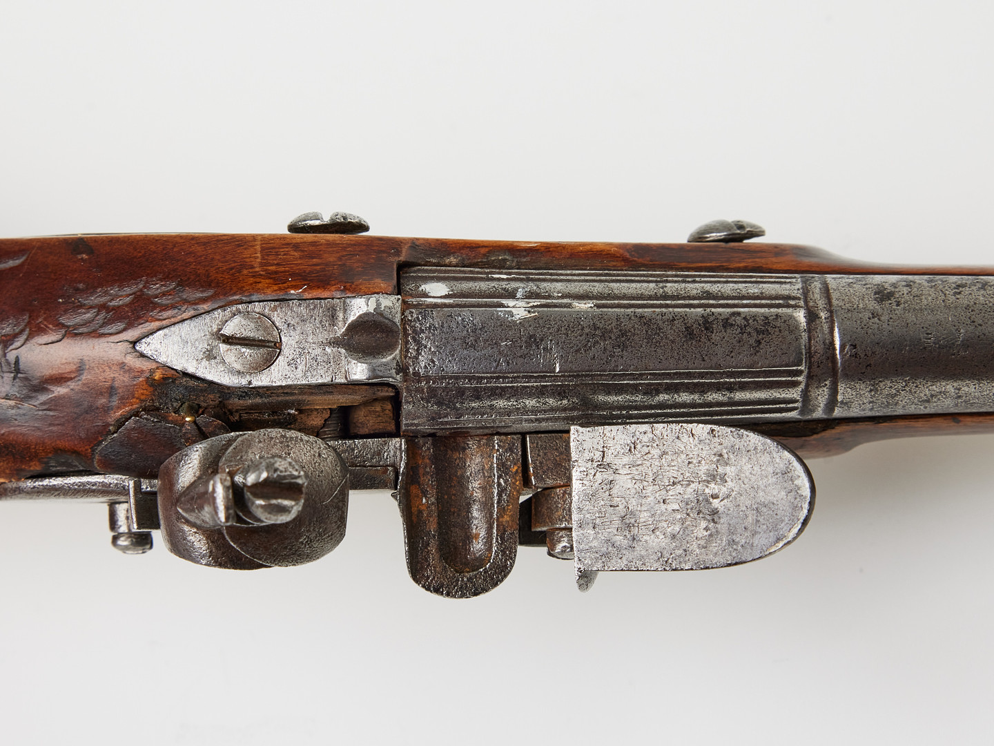 FLINTLÅSPISTOL, faktoriarbete, sannolikt Husqvarna, sent 1700-tal/tidigt 1800-tal.