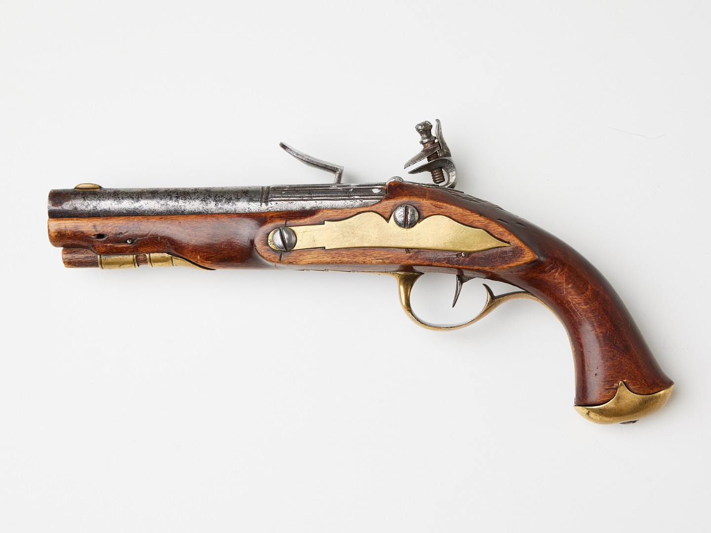 FLINTLÅSPISTOL, faktoriarbete, sannolikt Husqvarna, sent 1700-tal/tidigt 1800-tal.