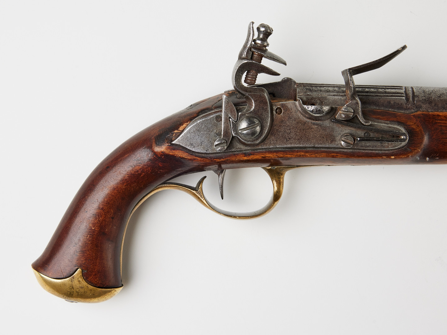 FLINTLÅSPISTOL, faktoriarbete, sannolikt Husqvarna, sent 1700-tal/tidigt 1800-tal.