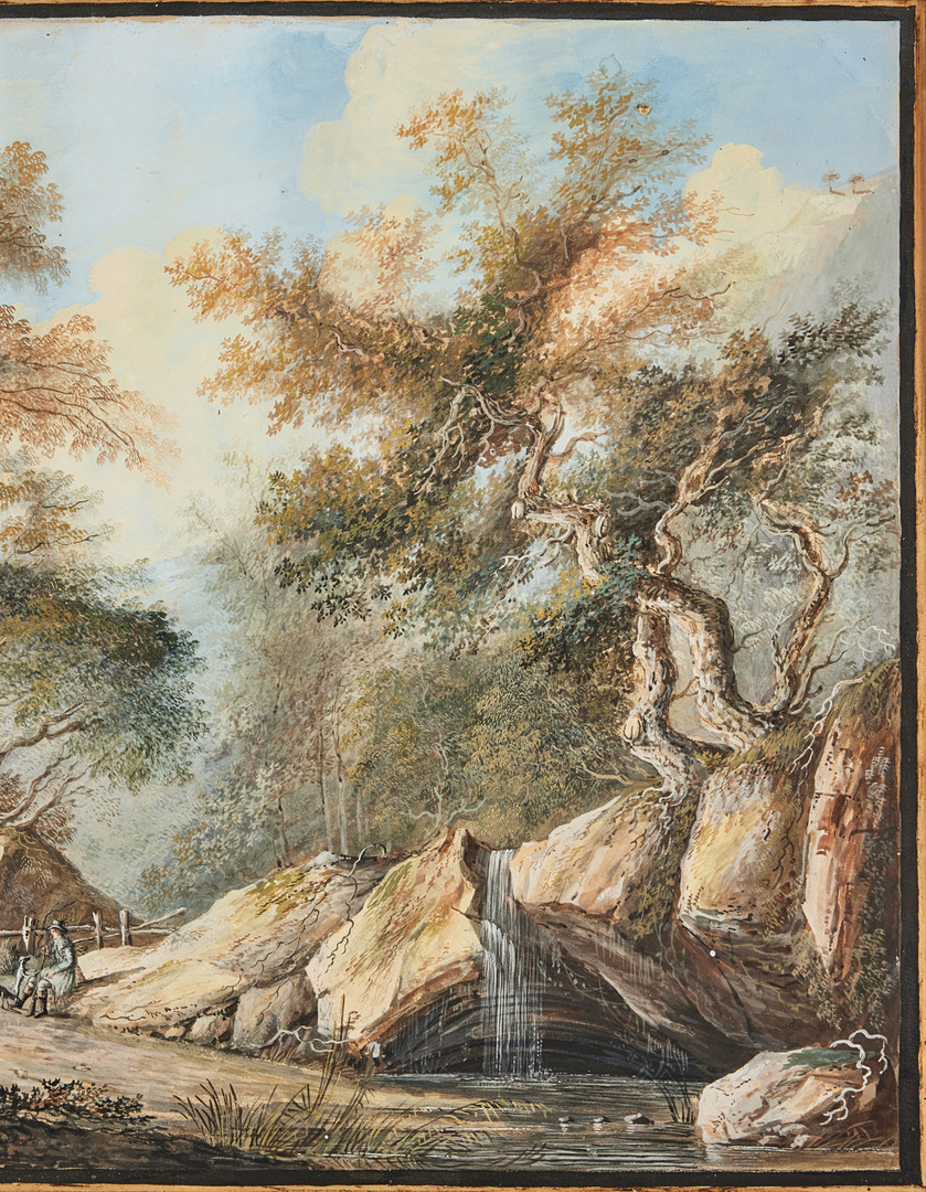 AXEL FREDRIK CEDERHOLM (1780-1828). Troligen motiv från Haga med Gustav III:s 