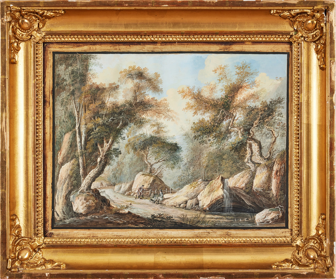 AXEL FREDRIK CEDERHOLM (1780-1828). Troligen motiv från Haga med Gustav III:s 