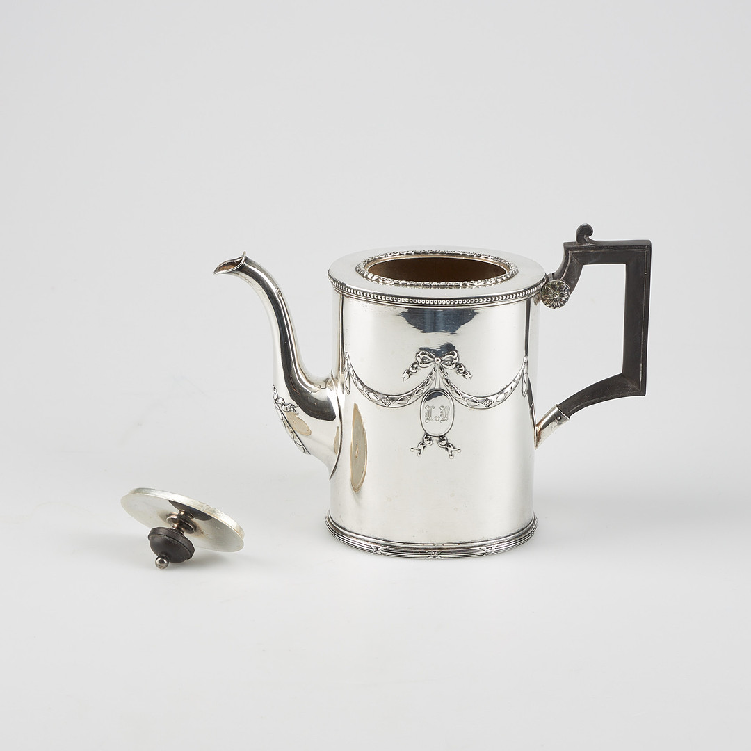 KAFFESERVIS, 3 delar, silver, Hjalmar Fagerroos, Helsingfors 1907.