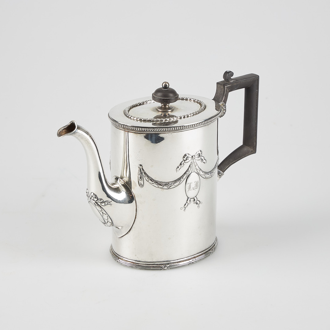 KAFFESERVIS, 3 delar, silver, Hjalmar Fagerroos, Helsingfors 1907.