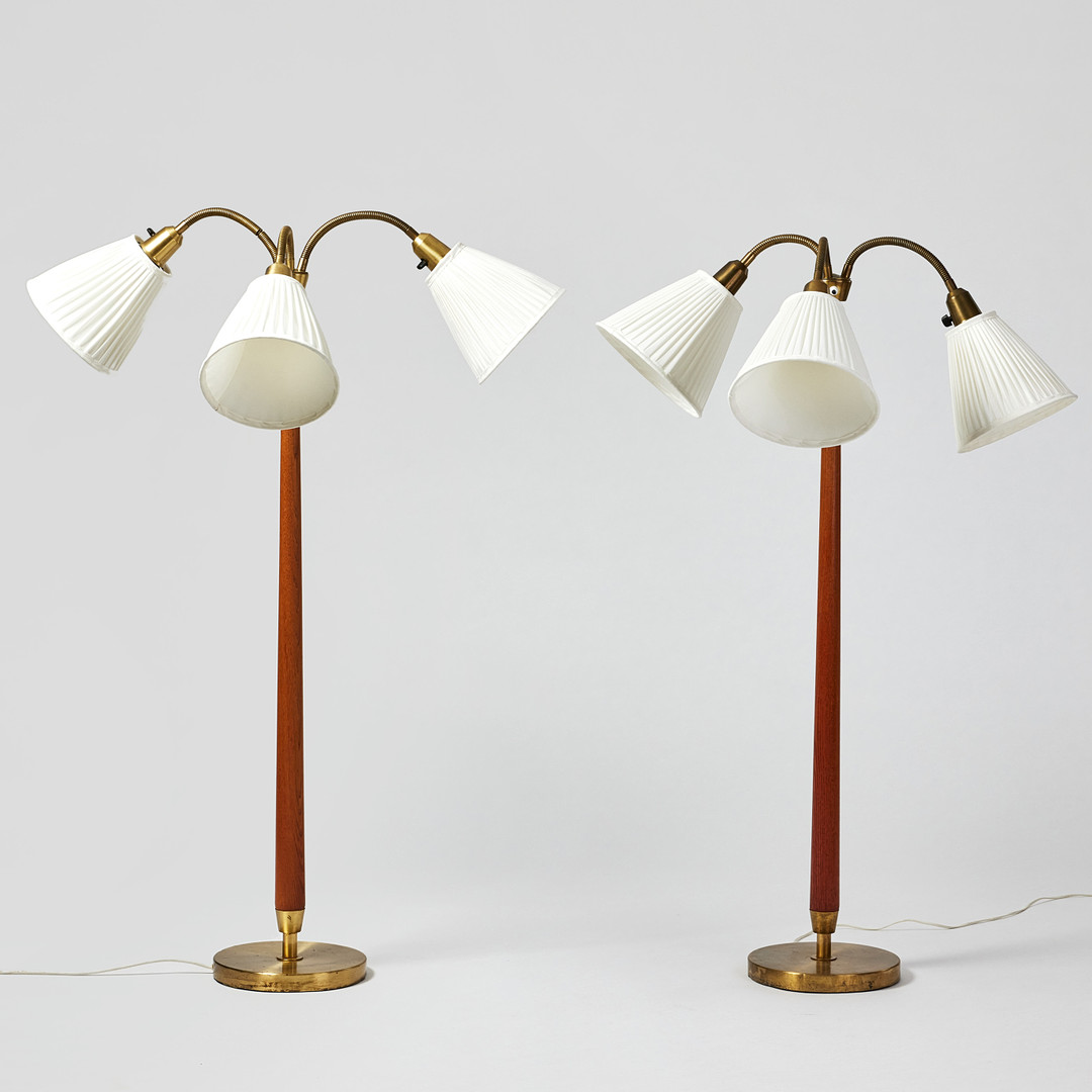 ASEA. Golvlampor, ett par, modell 41048, Swedish Modern, 1940-tal.