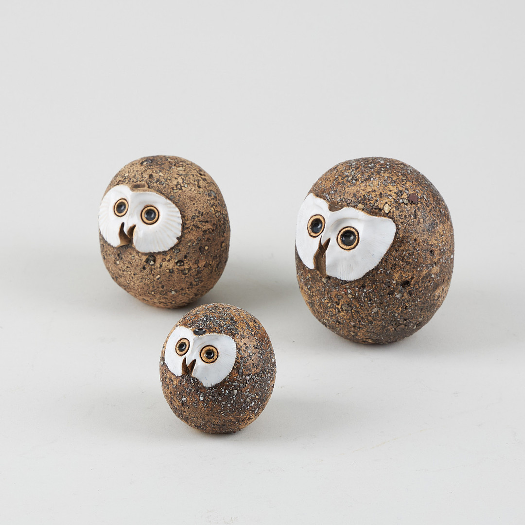 カーリナ・アホ KAARINA AHO【OWL2点】ARABIA Kaarina Aho Owl figurine - Pöllö figuuri - MADE IN FINLAND – Damsténs