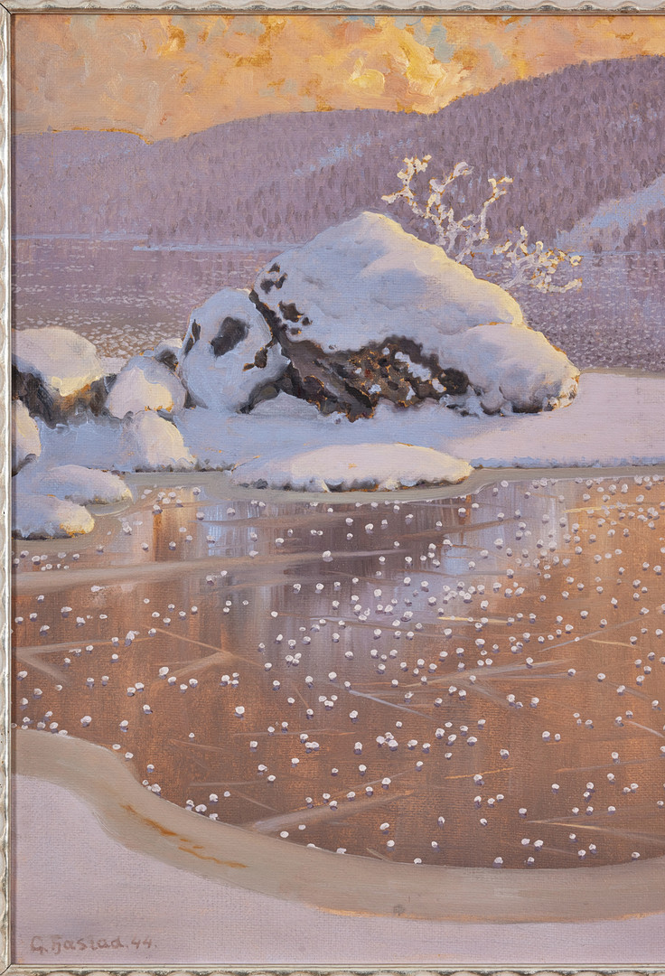 GUSTAF FJÆSTAD (1868-1948). Gnistrande sjö.