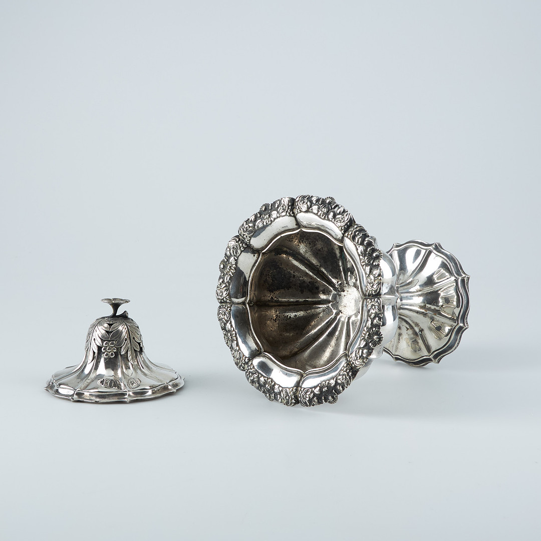 SOCKERSKÅL, silver, Olof Robert Lundgren, Åbo 1821-82.