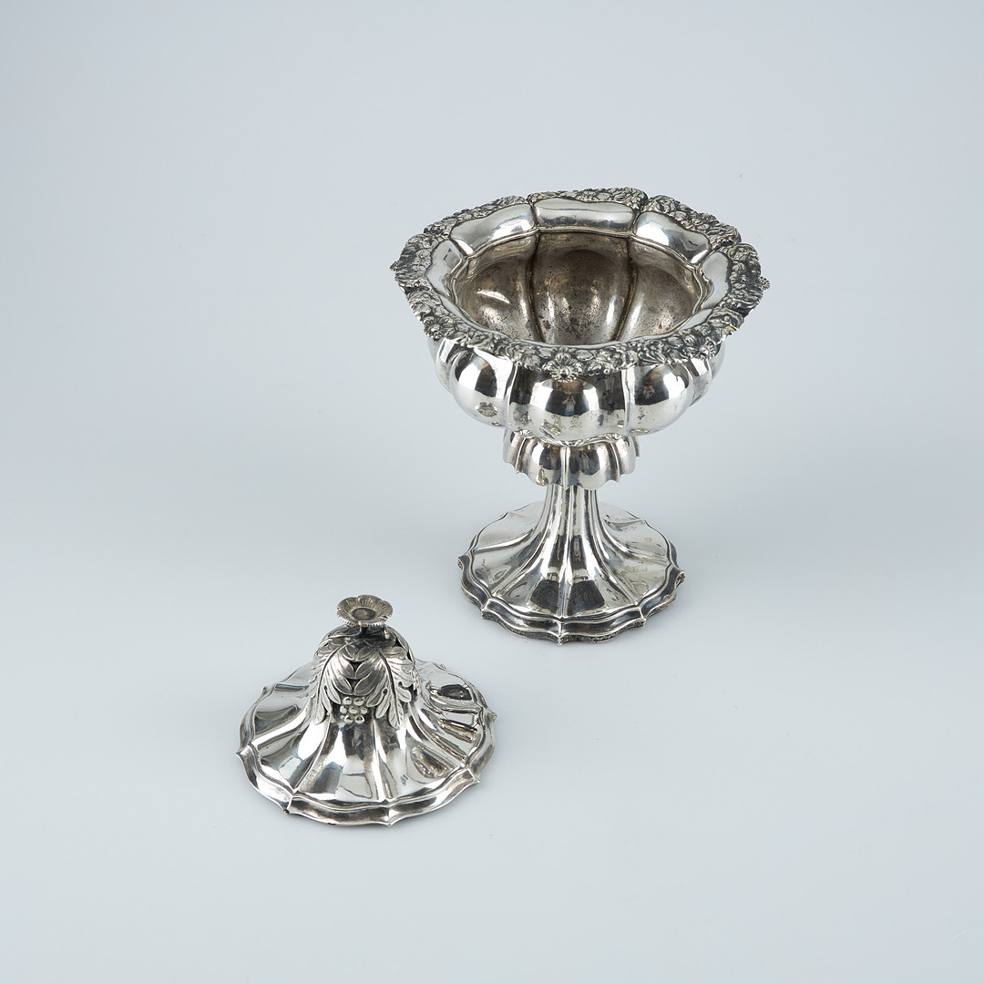 SOCKERSKÅL, silver, Olof Robert Lundgren, Åbo 1821-82.