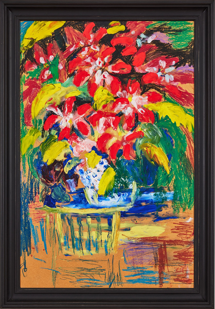 ESTER HENNING. Stilleben med blommor.
