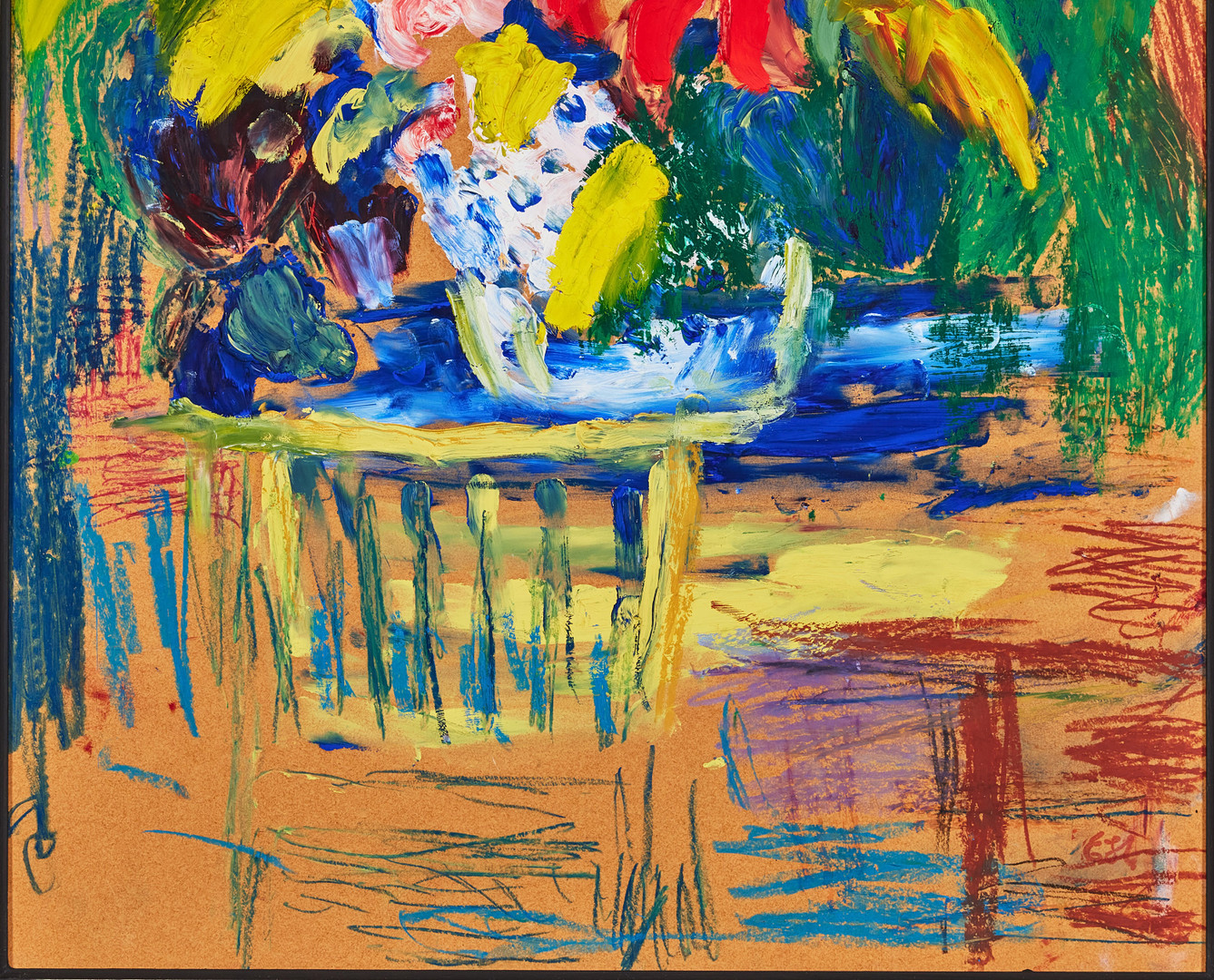 ESTER HENNING. Stilleben med blommor.