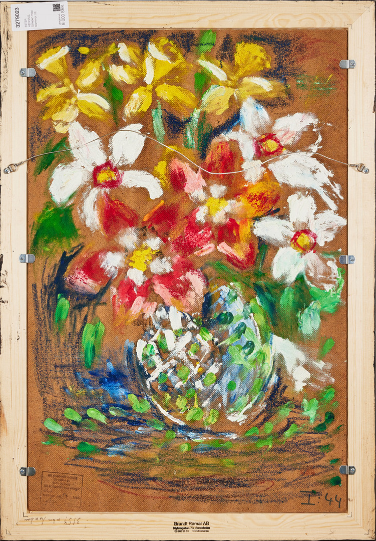 ESTER HENNING. Stilleben med blommor.