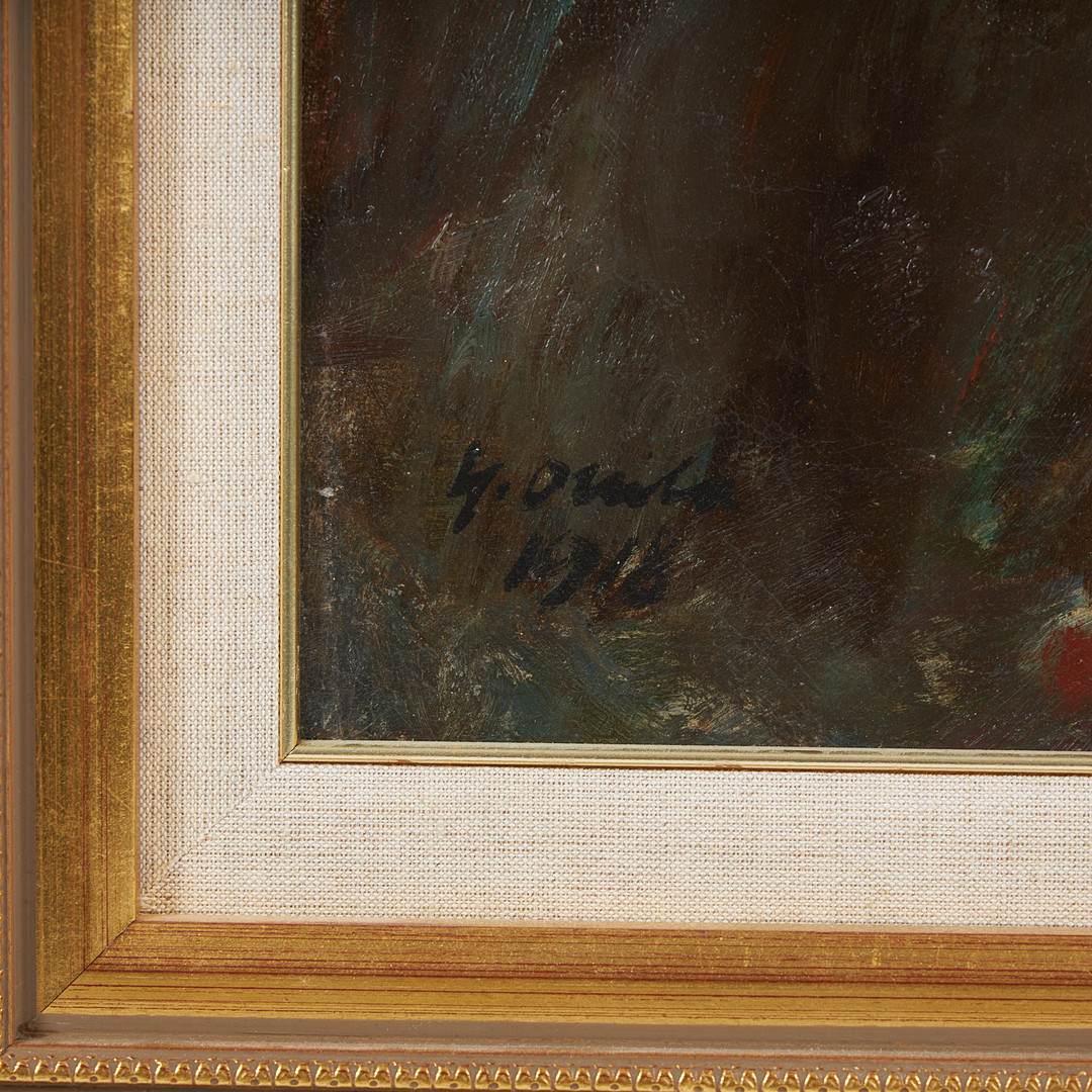 YRJÖ OLLILA. Ängsblommor, signerad samt daterad 1916, olja på duk.