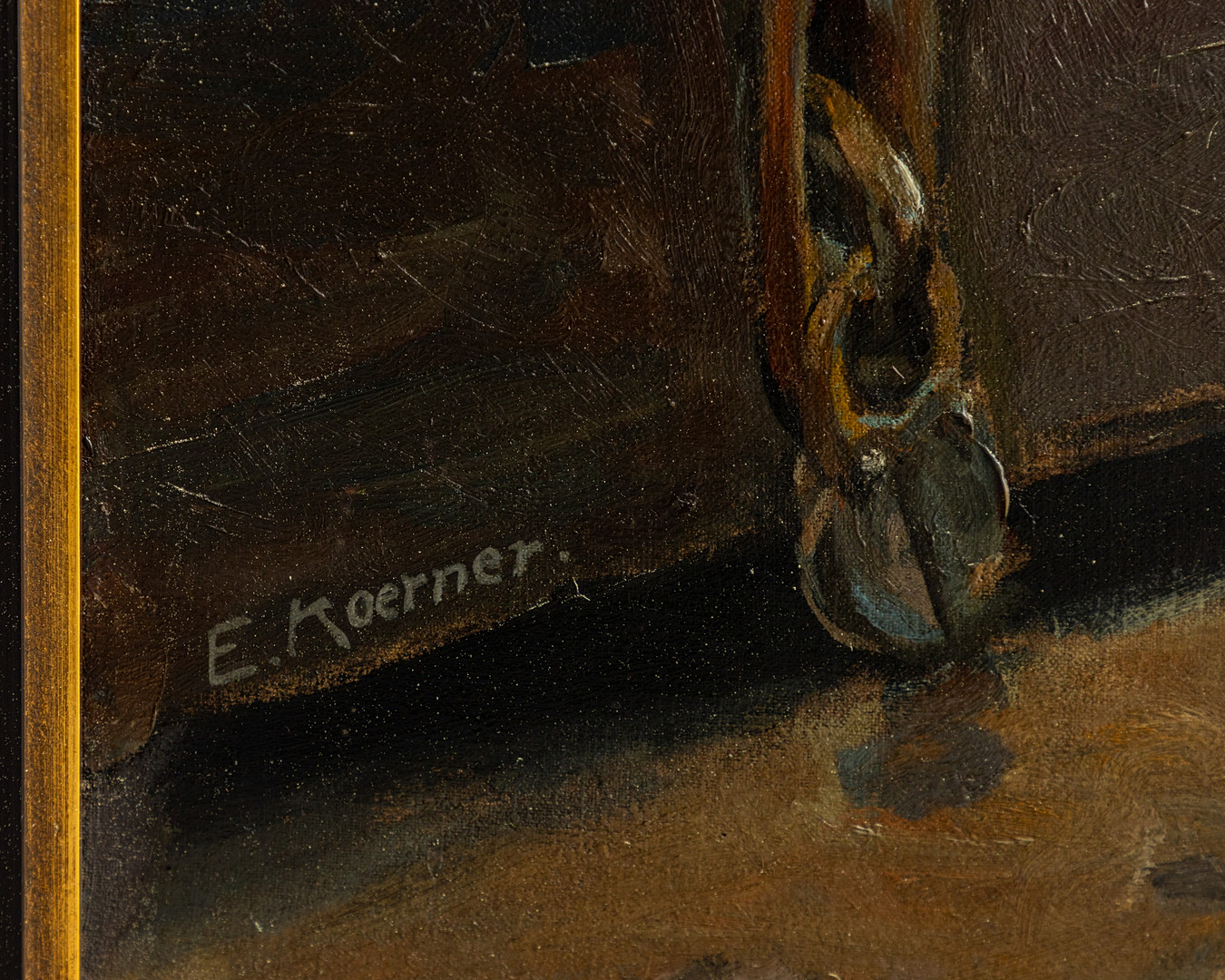 EDMUND KÖRNER (1873-?). Kircheninterieur mit Meßdiener.