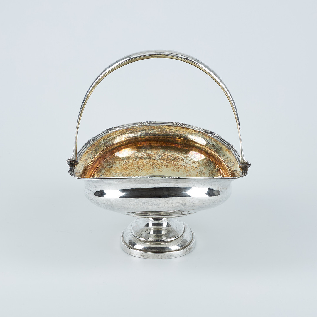 BRÖDKORG, silver, Gustav Adolf Petrell, St Petersburg, 1800-talets mitt.