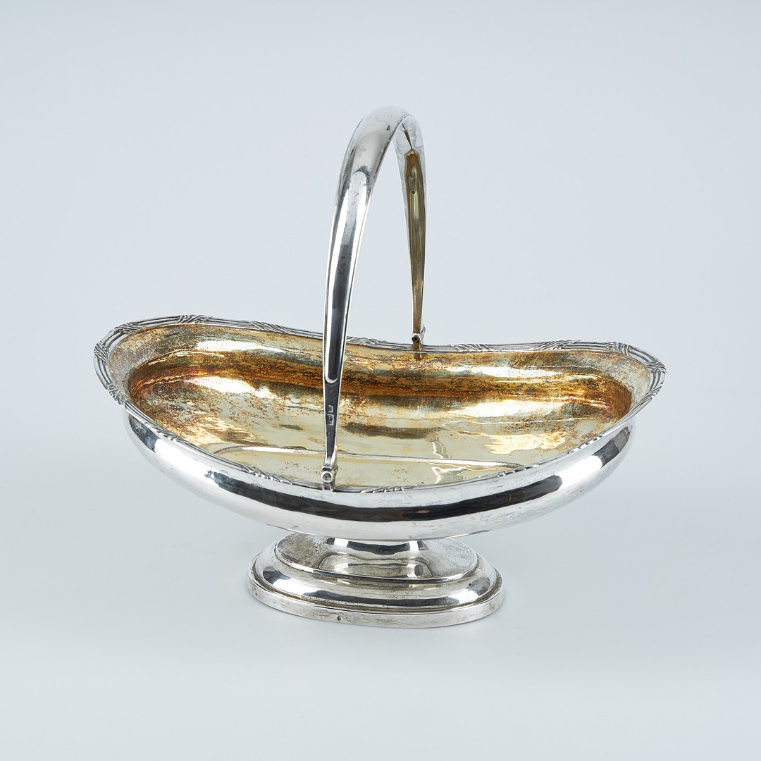 BRÖDKORG, silver, Gustav Adolf Petrell, St Petersburg, 1800-talets mitt.