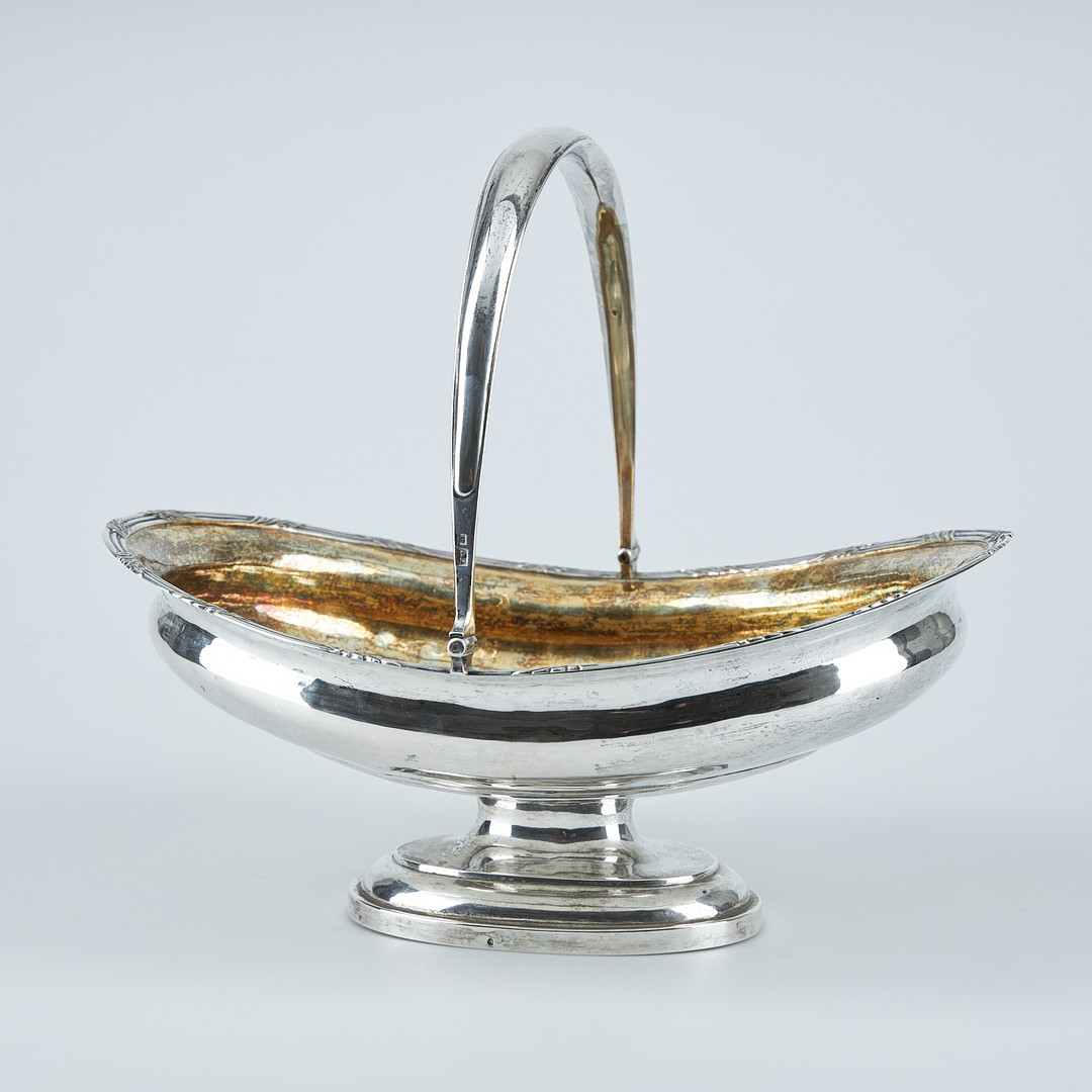 BRÖDKORG, silver, Gustav Adolf Petrell, St Petersburg, 1800-talets mitt.