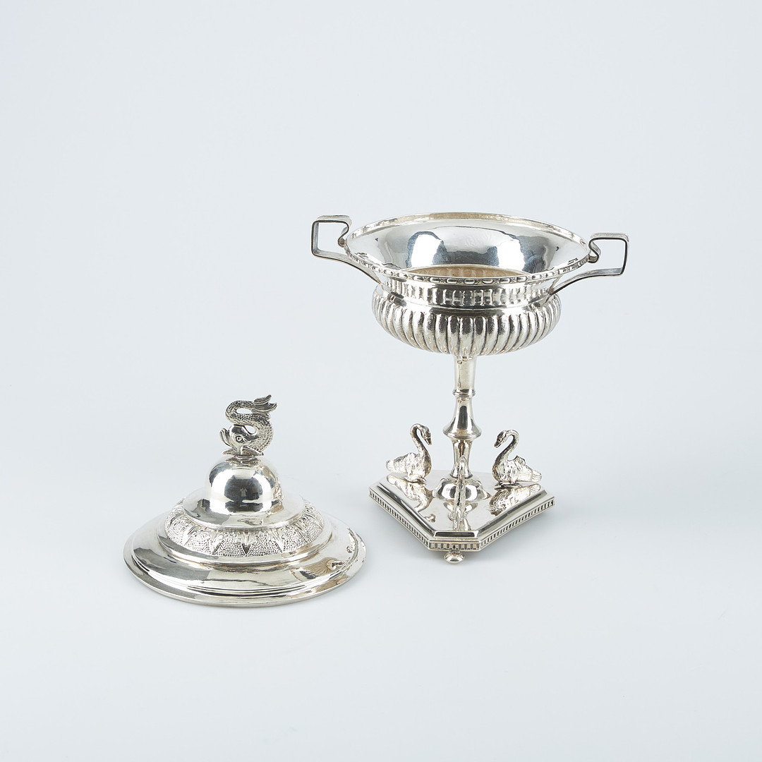 SOCKERSKÅL, silver, Hans Israel Lyberg, Borås, Sverige1828.