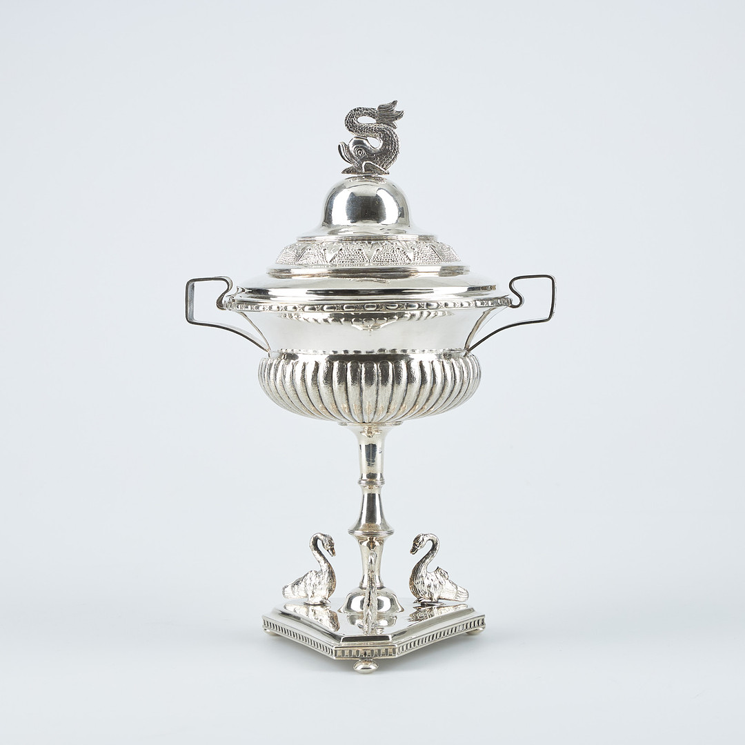 SOCKERSKÅL, silver, Hans Israel Lyberg, Borås, Sverige1828.