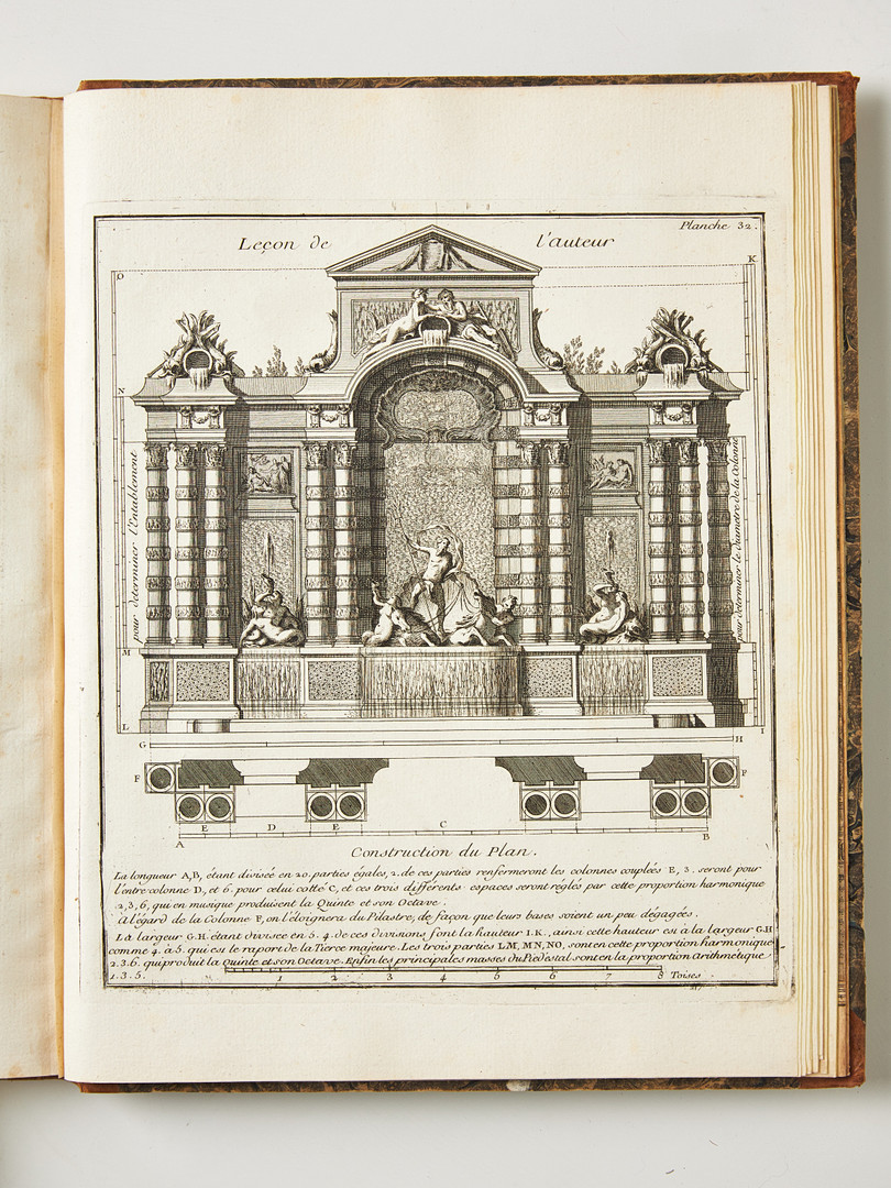 BRISEUX'S FINE WORK ON ARCHITECTURE, Paris 1752, 2 volumes.