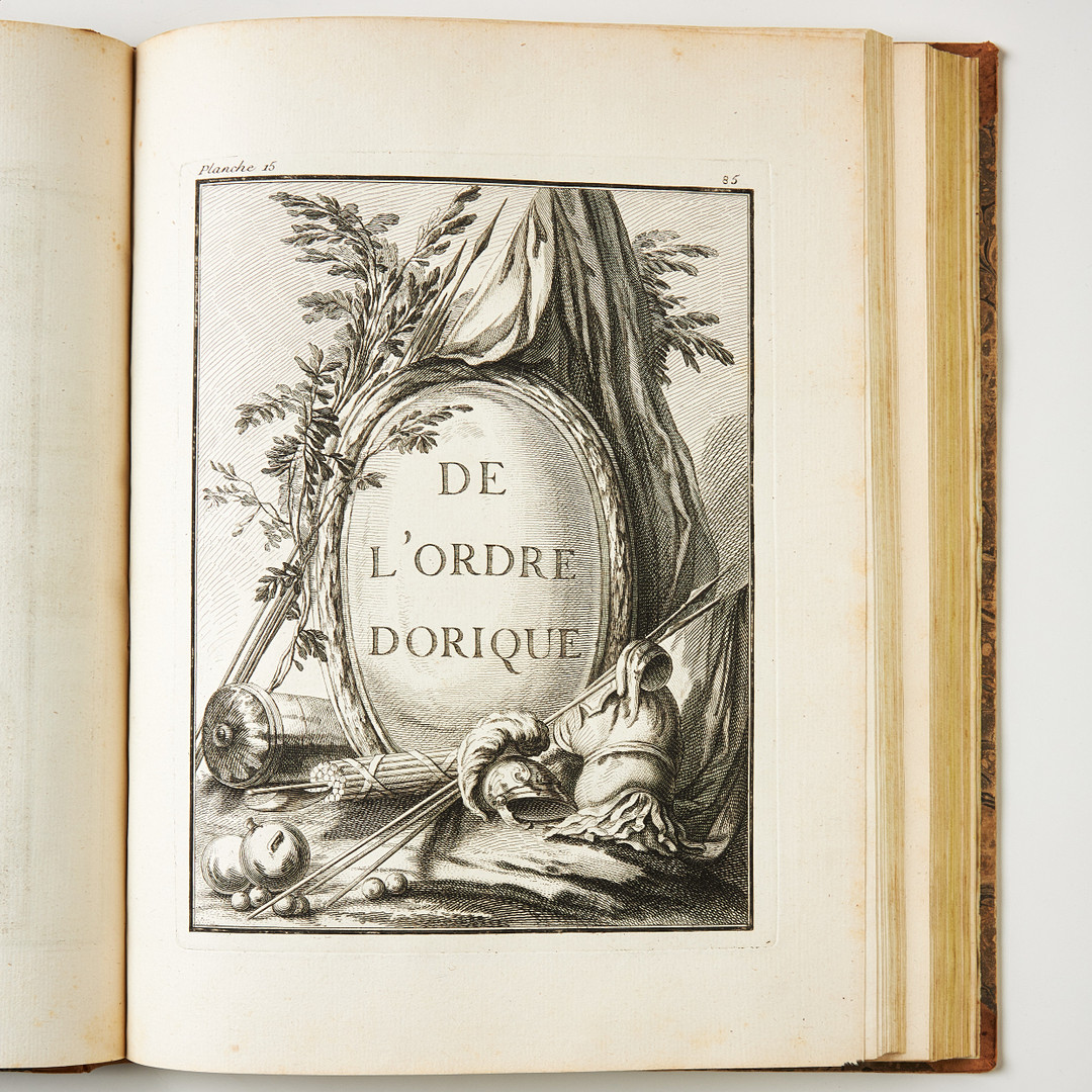 BRISEUX'S FINE WORK ON ARCHITECTURE, Paris 1752, 2 volumes.