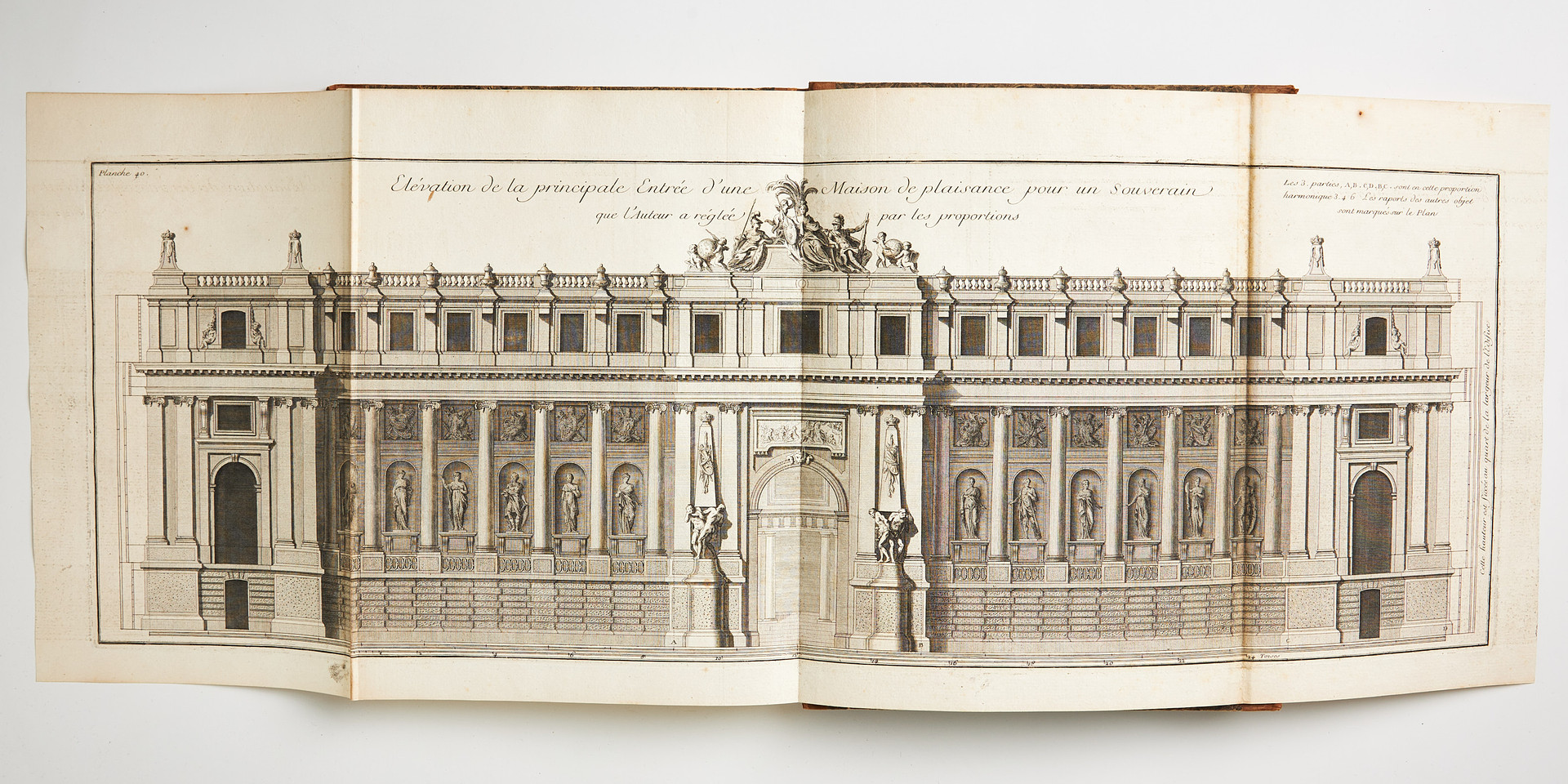 BRISEUX'S FINE WORK ON ARCHITECTURE, Paris 1752, 2 volumes.