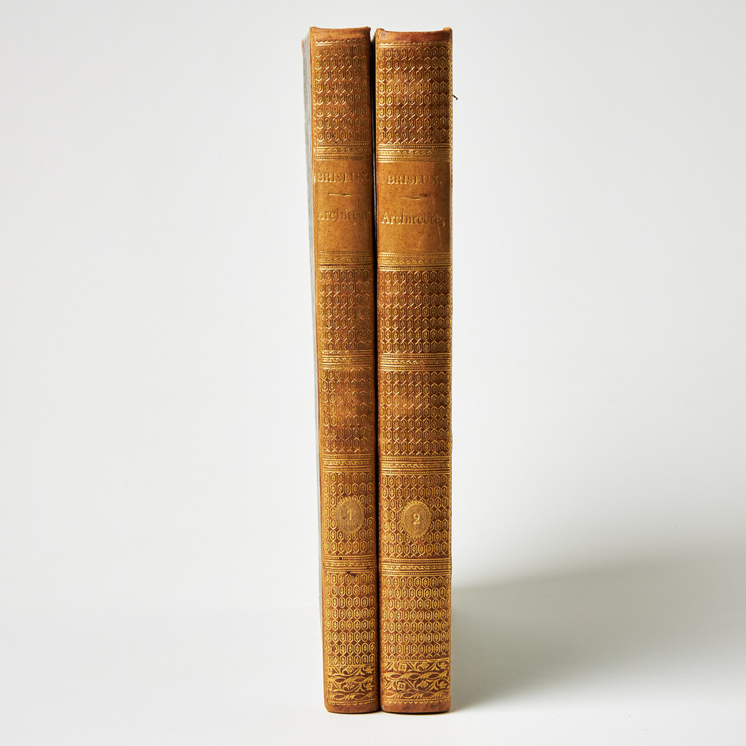BRISEUX'S FINE WORK ON ARCHITECTURE, Paris 1752, 2 volumes.