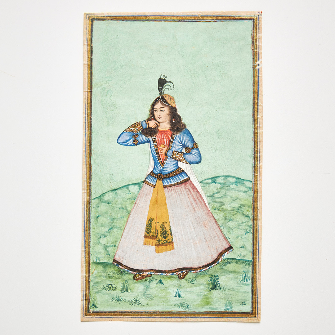 NUR JAHAN, 18TH CENTURY, MUGHAL SCHOOL MINIATURE.