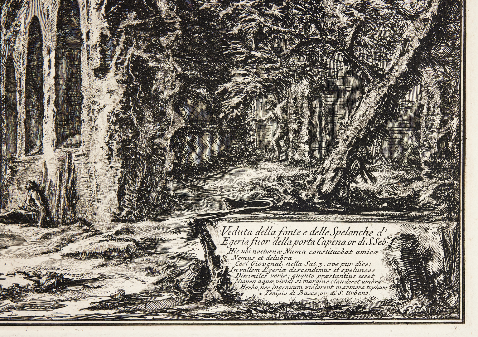 PIRANESI, GROTTO OF EGERIA, ETCHING CA 1766.