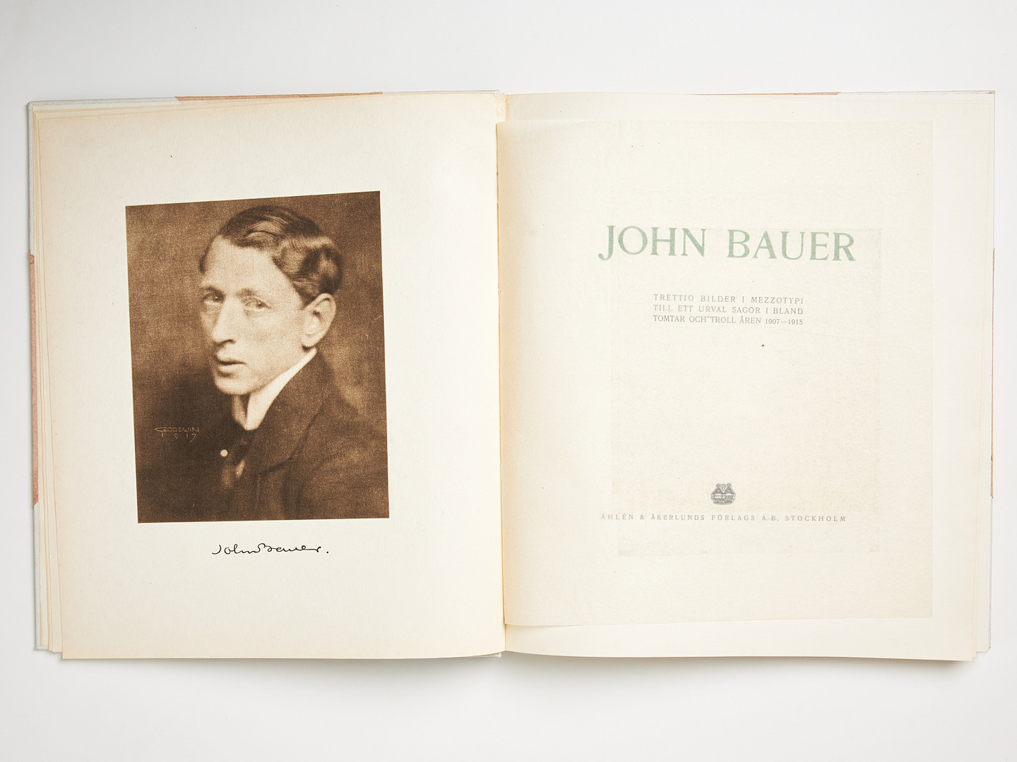 JOHN BAUER, TRETTIO BILDER I MEZZOTYPI TILL ETT URVAL SAGOR I BLAND TOMTAR OCH TROLL, 1918.
