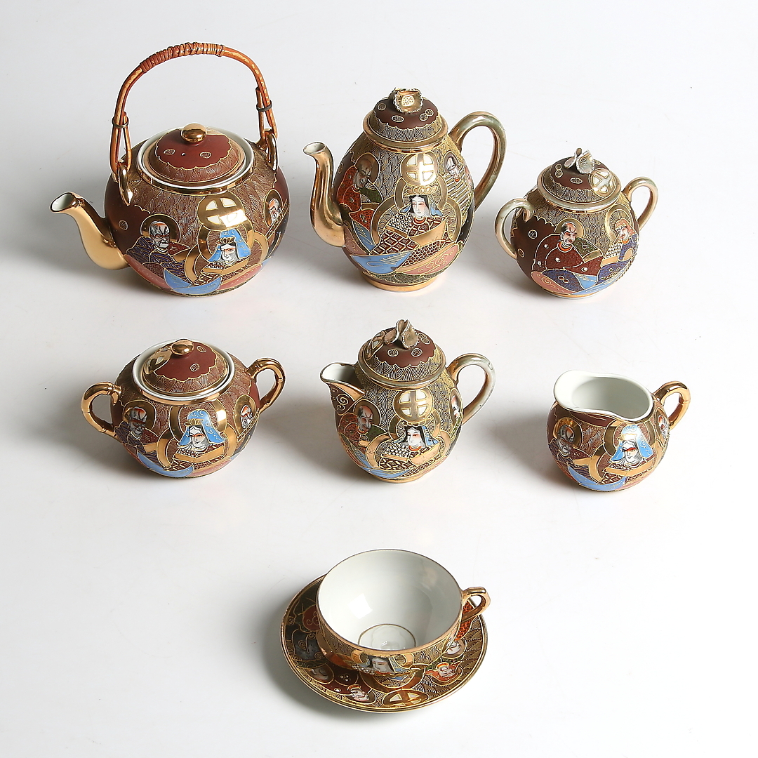 Images for 352947. TEA SET, 30 pieces, porcelain, Satsuma, Japan, first