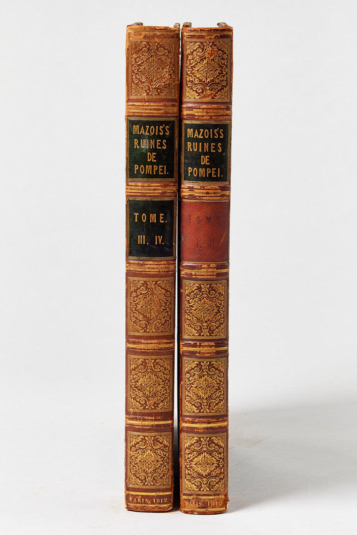 RARE WORK ON POMPEII BY MAZOIS, 1824-39 with 202 plates.