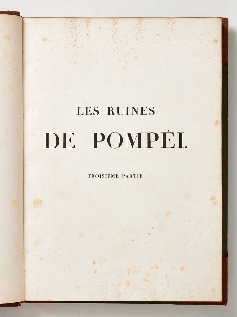 RARE WORK ON POMPEII BY MAZOIS, 1824-39 with 202 plates.