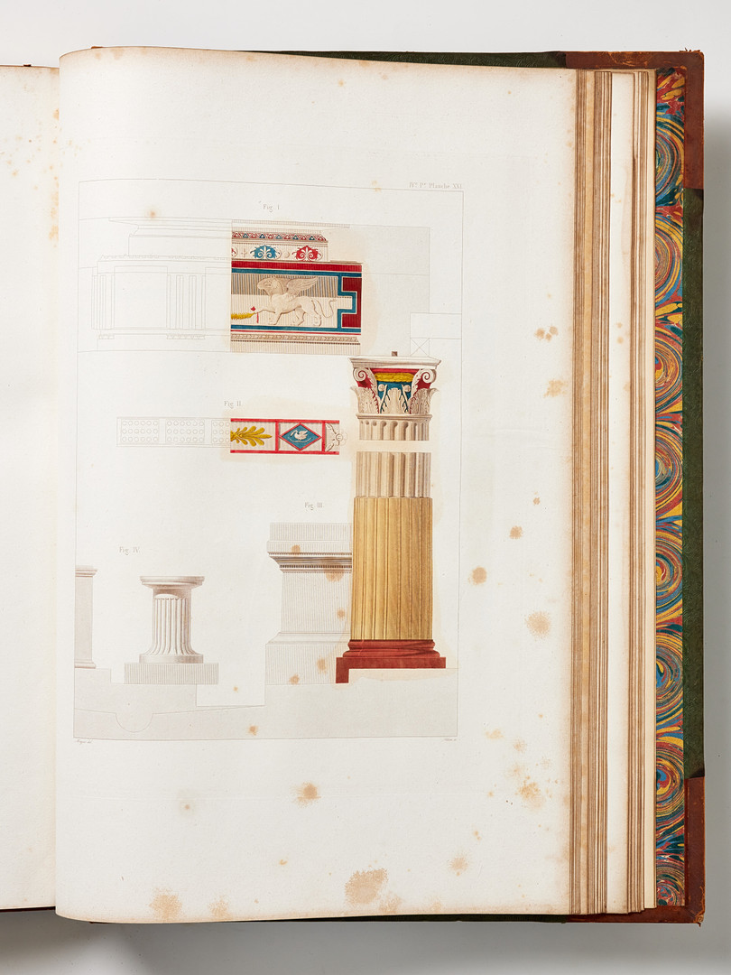 RARE WORK ON POMPEII BY MAZOIS, 1824-39 with 202 plates.