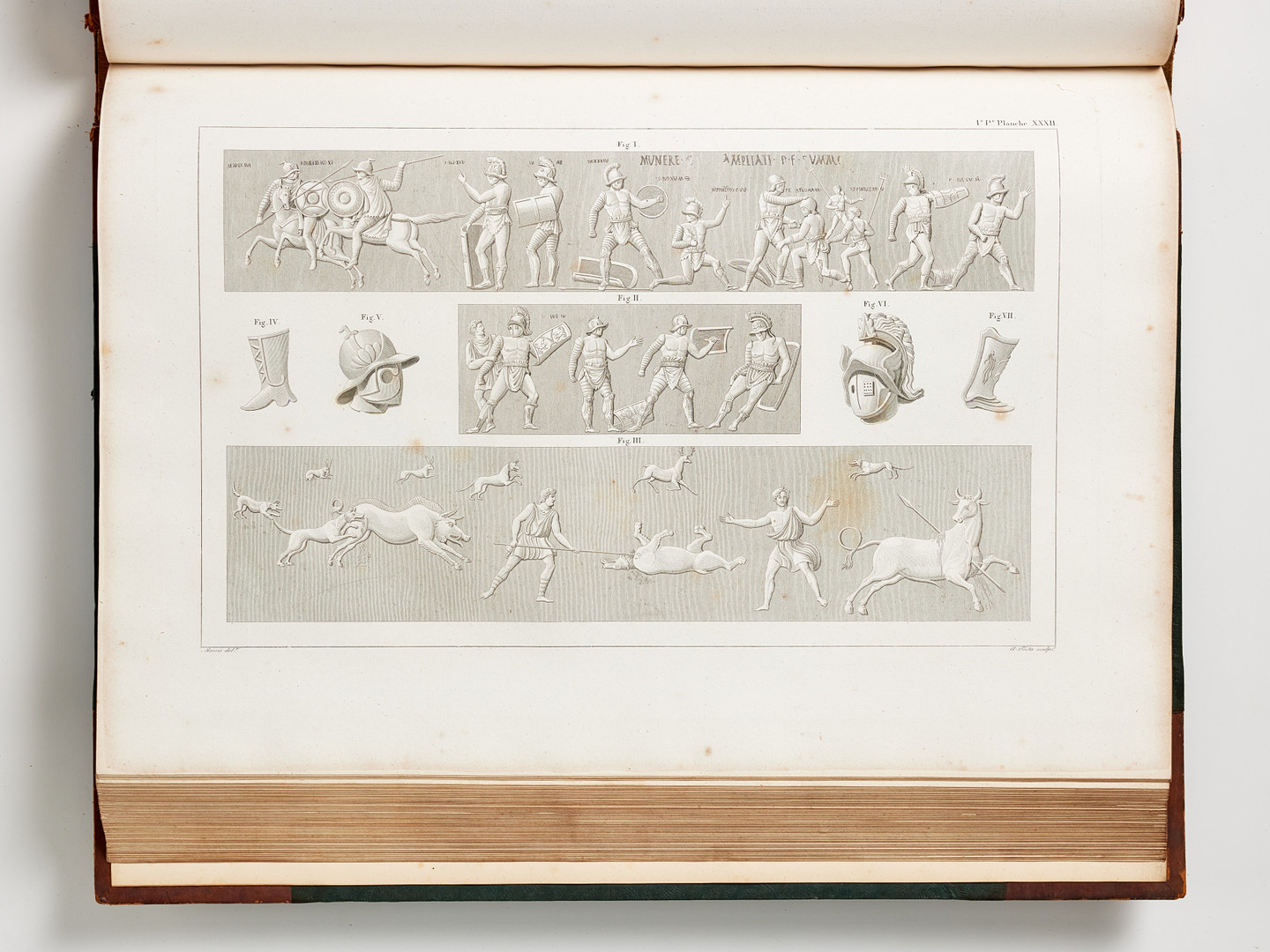 RARE WORK ON POMPEII BY MAZOIS, 1824-39 with 202 plates.