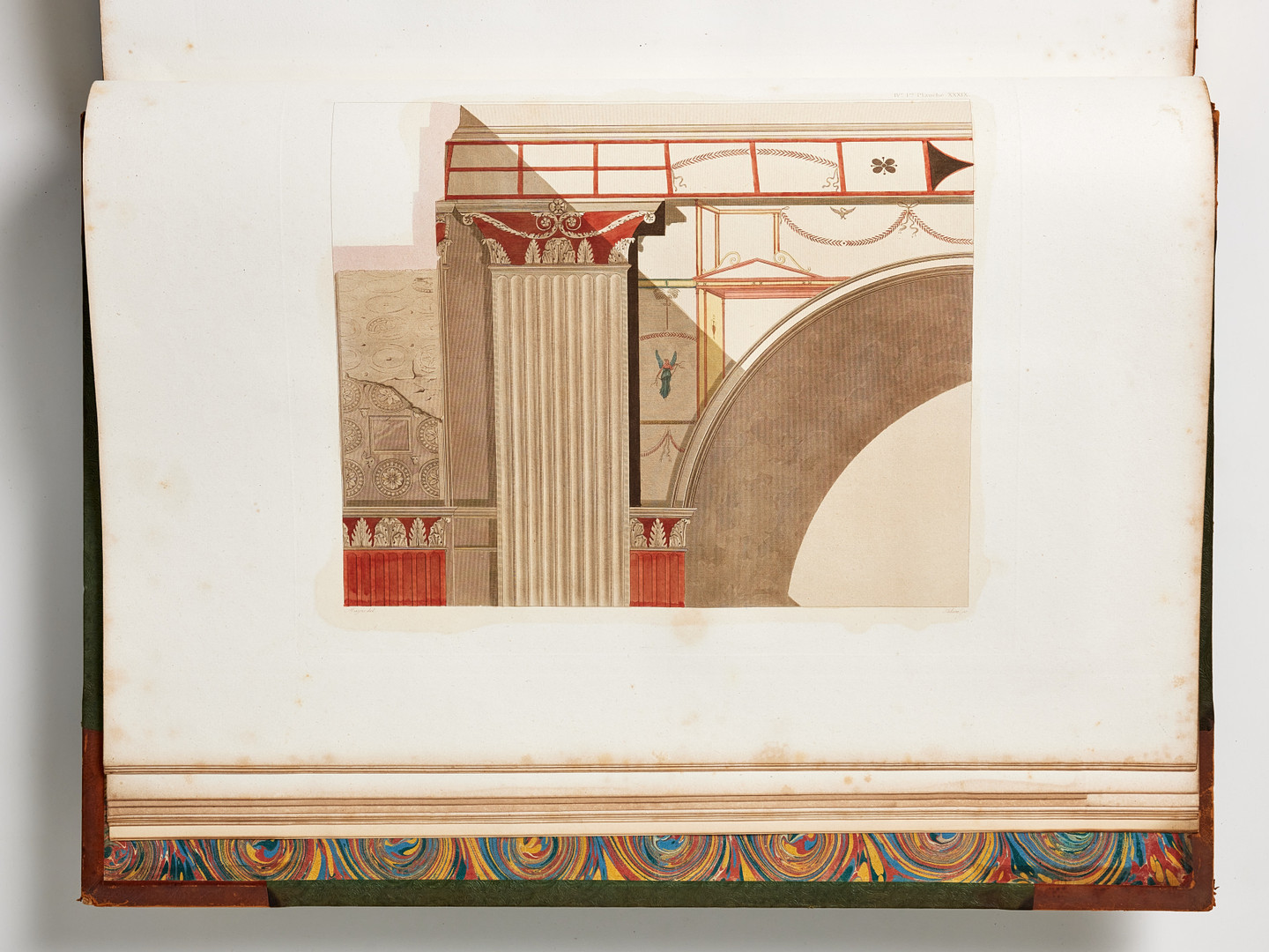 RARE WORK ON POMPEII BY MAZOIS, 1824-39 with 202 plates.