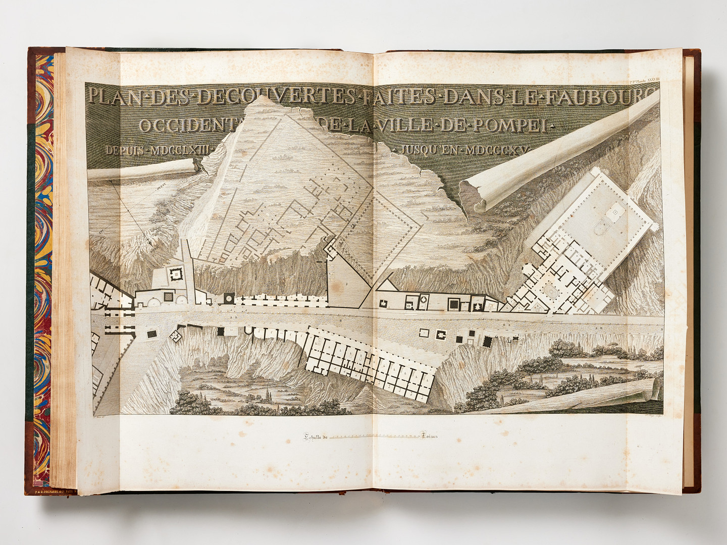 RARE WORK ON POMPEII BY MAZOIS, 1824-39 with 202 plates.